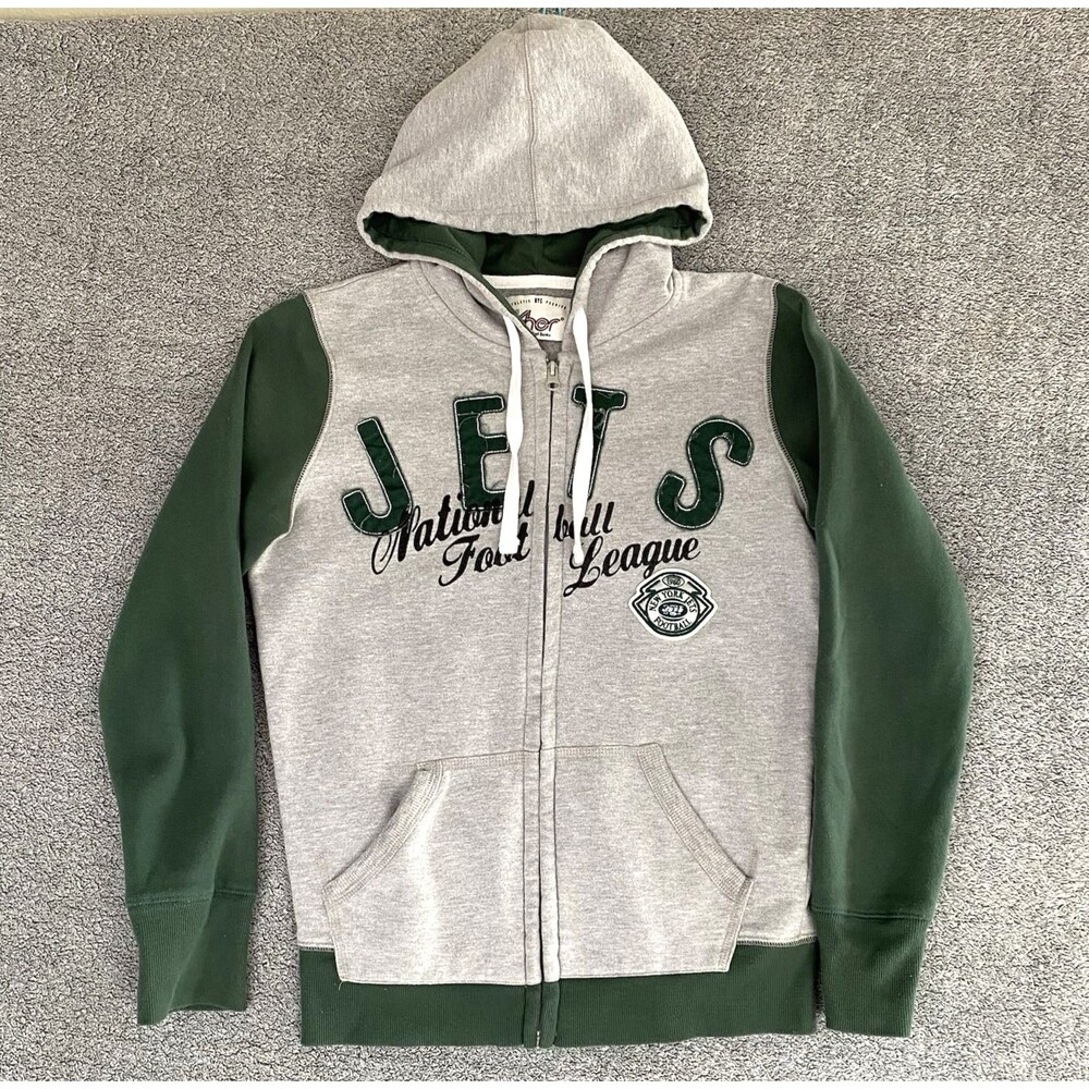 G-III 4Her Carl Banks Women's Hoodie New York Jets Zip Up Long Sleeve Size M